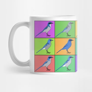 Warhol Birds - Scrub-jay Mug